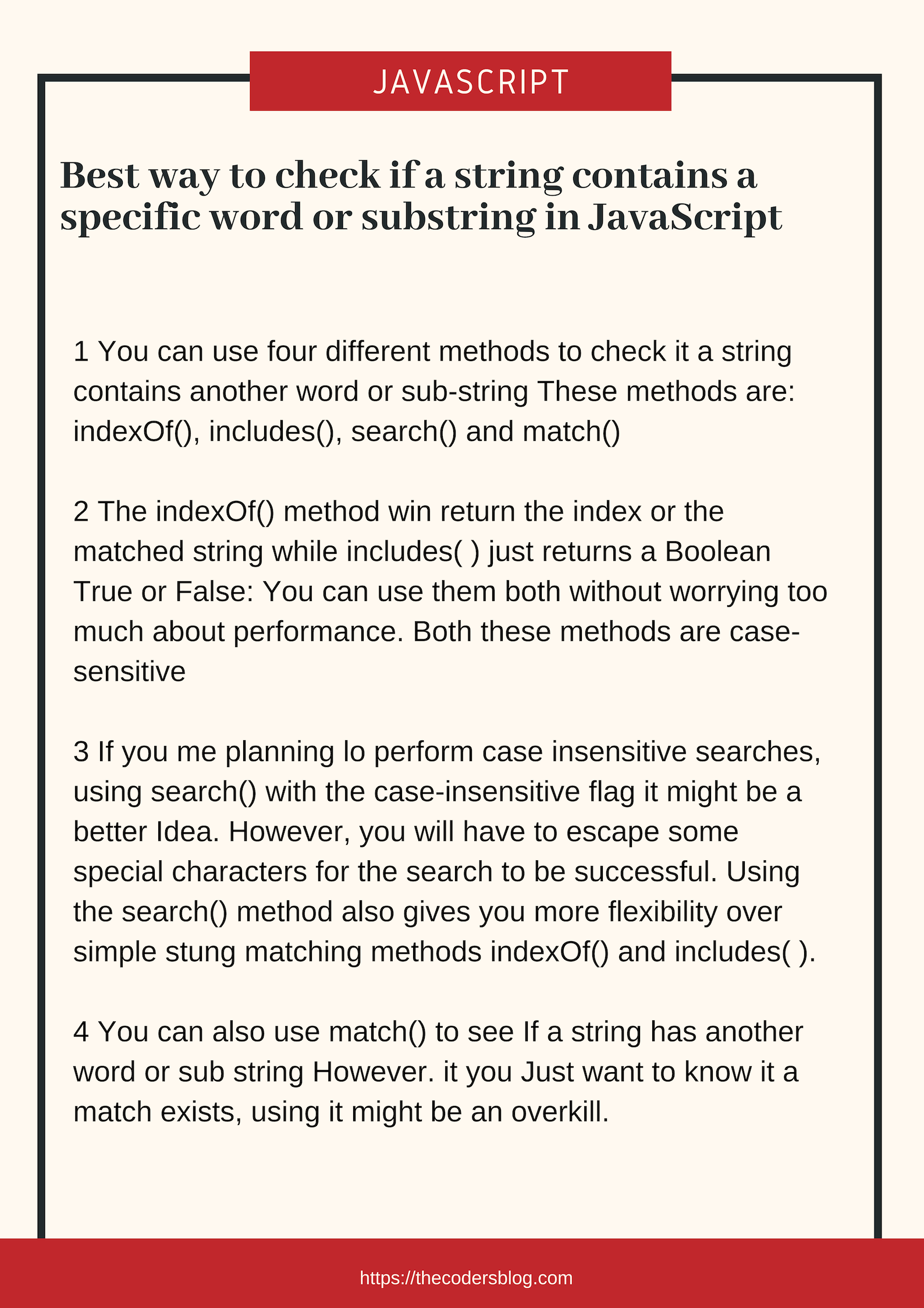 Best way to check if a string contains a specific word or substring in JavaScript