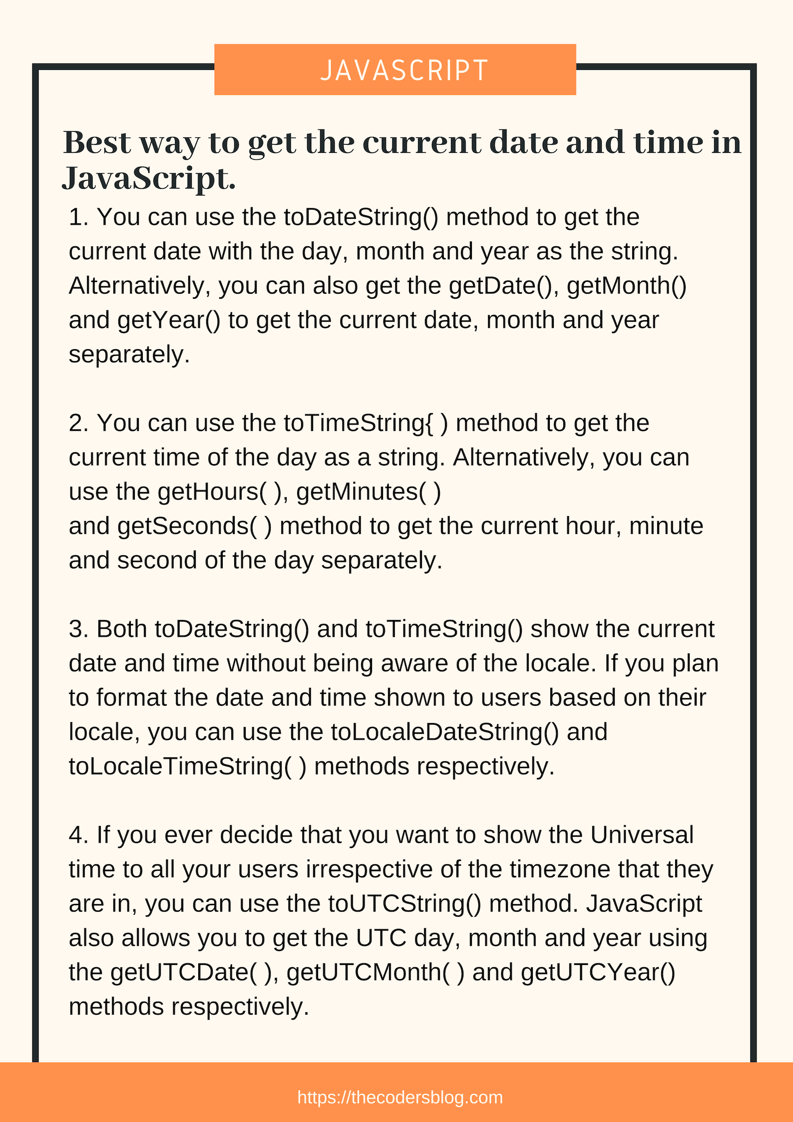 Best way to get the current date and time in JavaScript